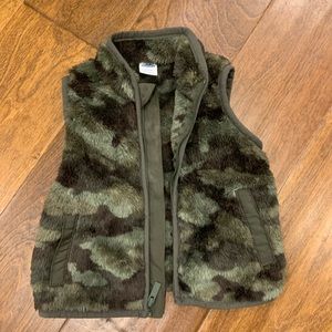 Camo fuzzy vest